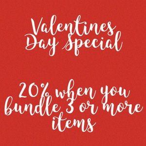 SALE!!!! Bundle 3 or more items and save 20%